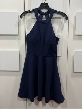 Macy’s Speechless Navy Halter Mini Dress